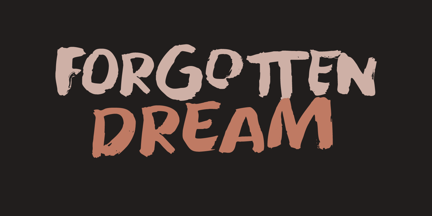 Ejemplo de fuente Forgotten Dream Italic